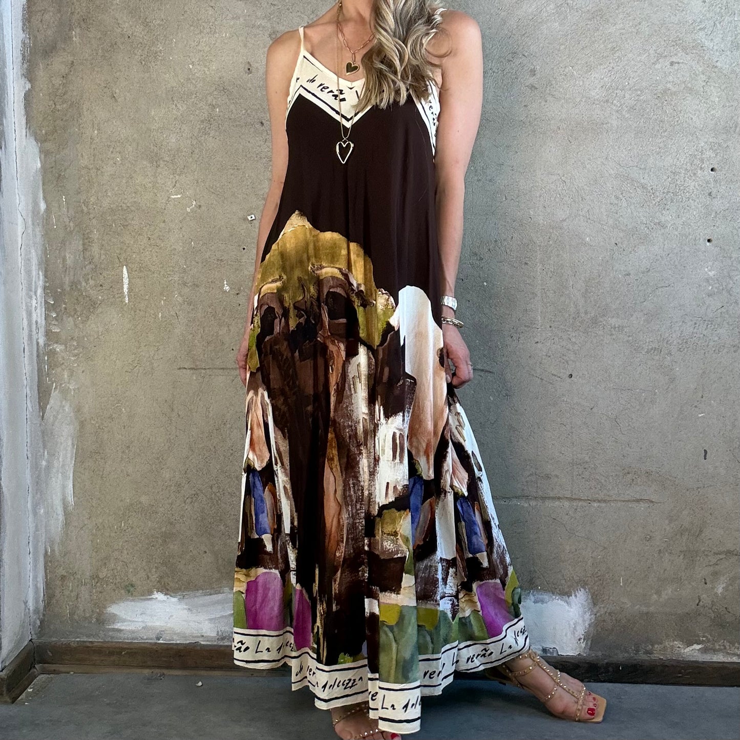 Schmales Trägerkleid Dolce Vita