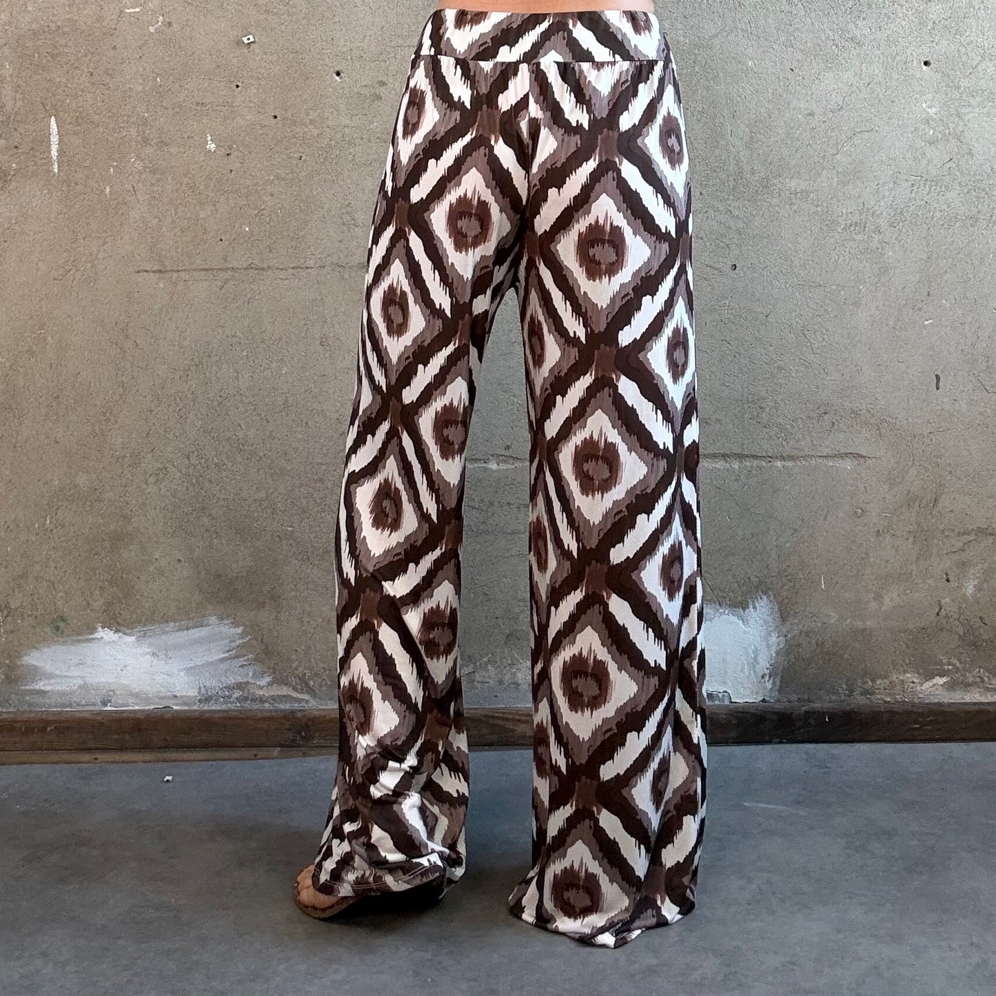 Wide Leg Pant Rautenmuster