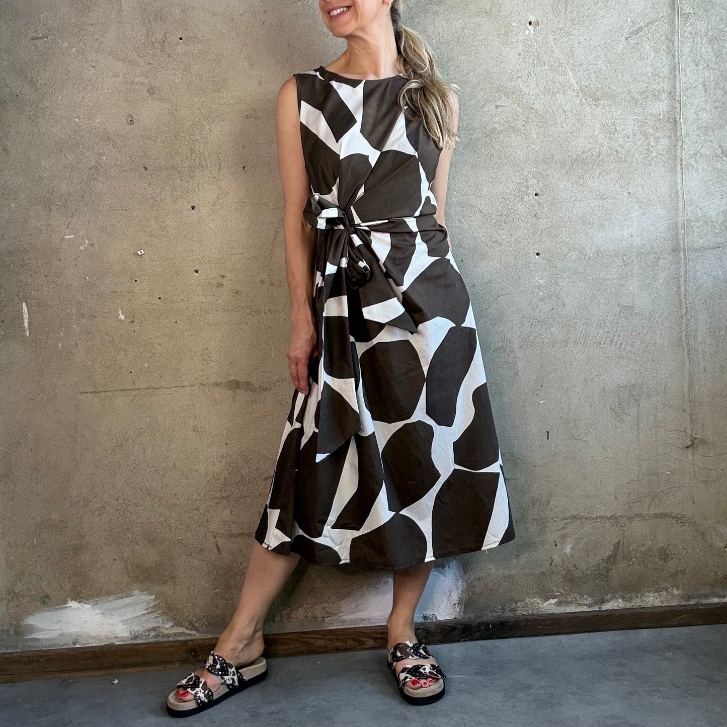 Wickelkleid in Marimekko-Optik