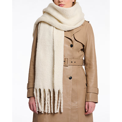 Schal Fringe Creme