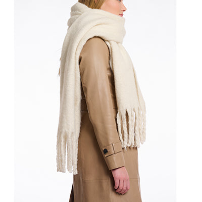 Schal Fringe Creme