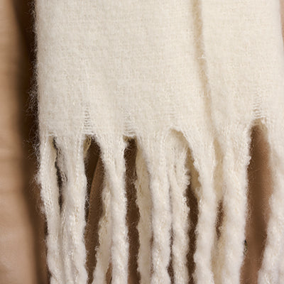 Schal Fringe Creme