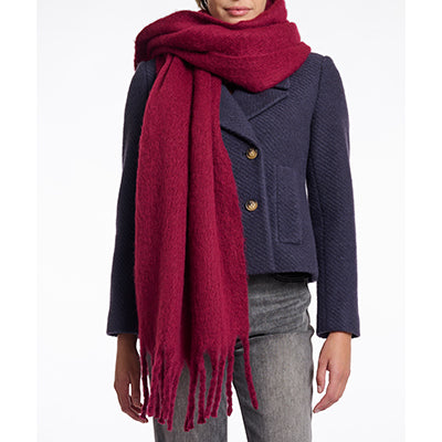 Schal Fringe Bordo