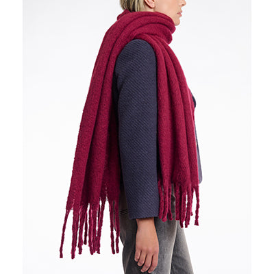 Schal Fringe Bordo