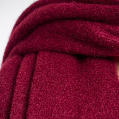 Schal Fringe Bordo