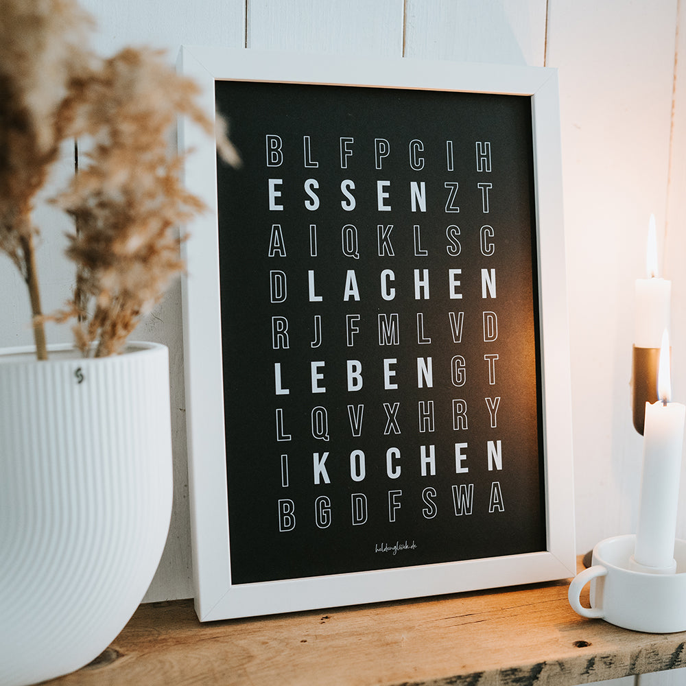 Poster Buchstabensalat