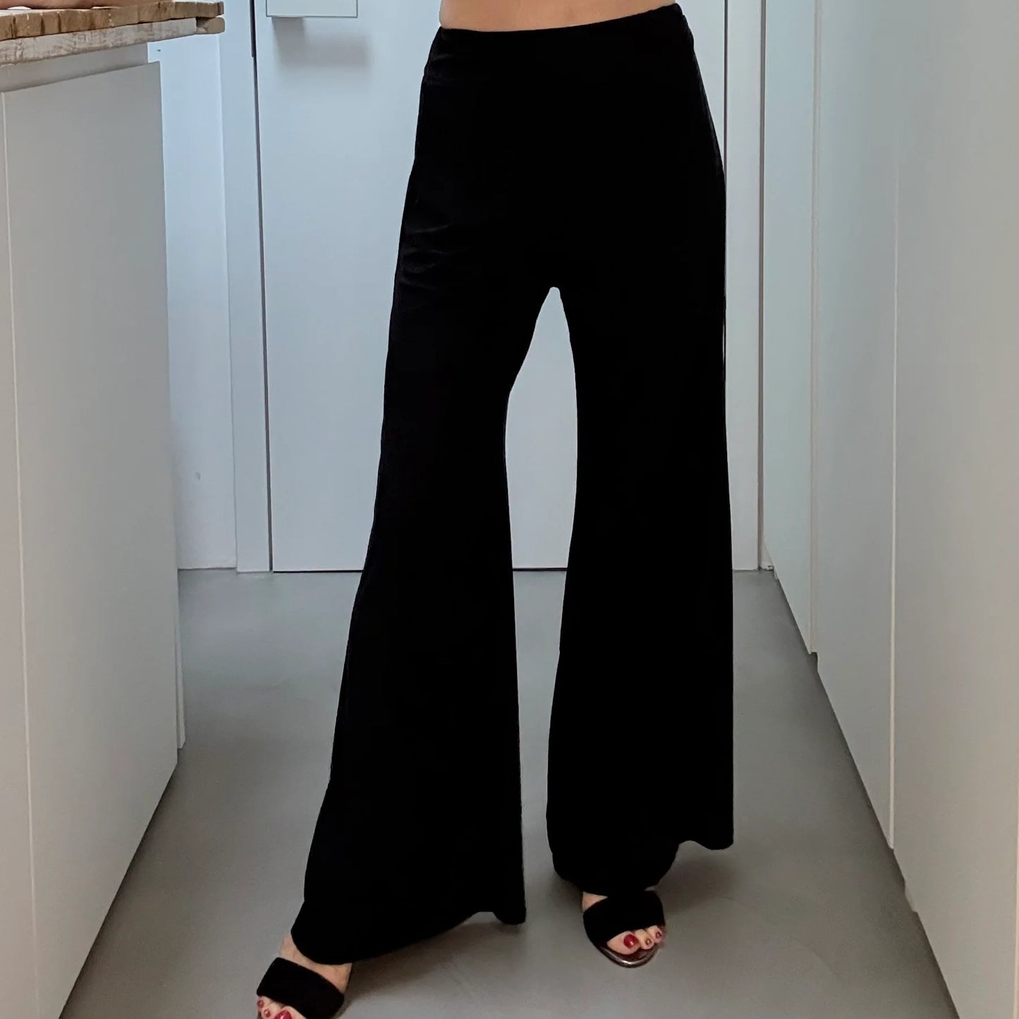 Wide Leg Pant Schwarz