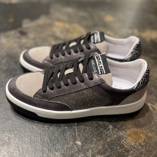 MELINÈ Sneaker Grey Glitter
