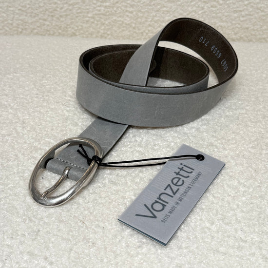 Ledergürtel Velour Grau