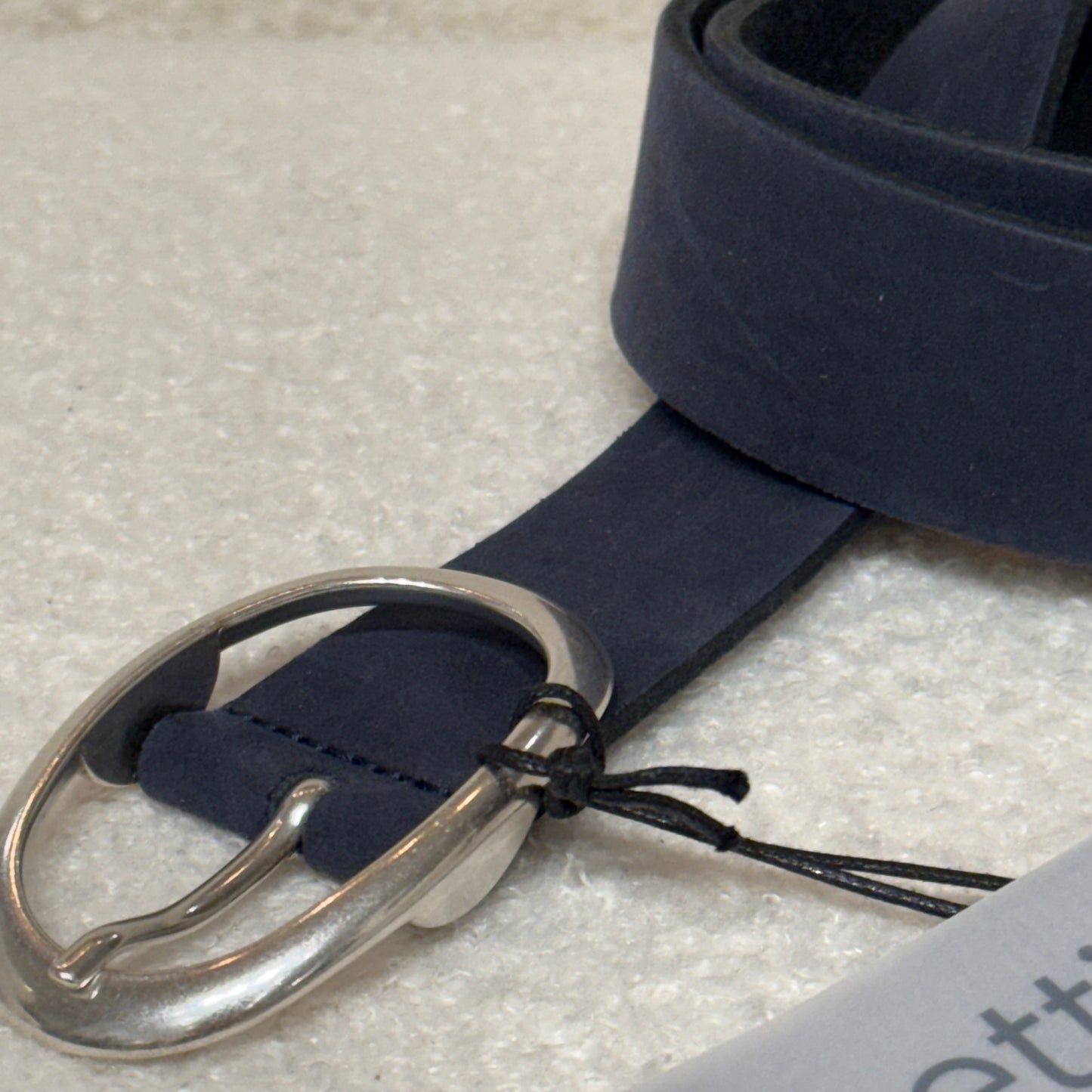 Ledergürtel Velour Navy