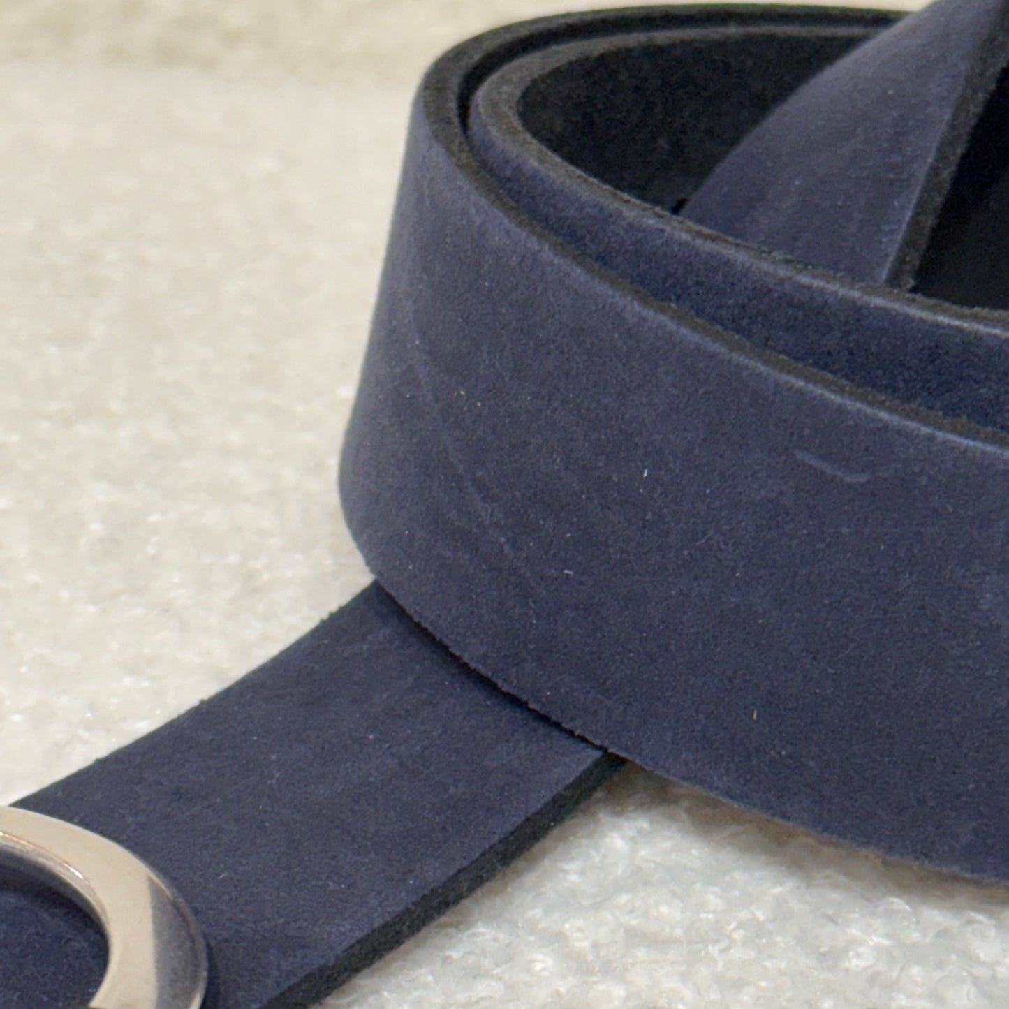 Ledergürtel Velour Navy