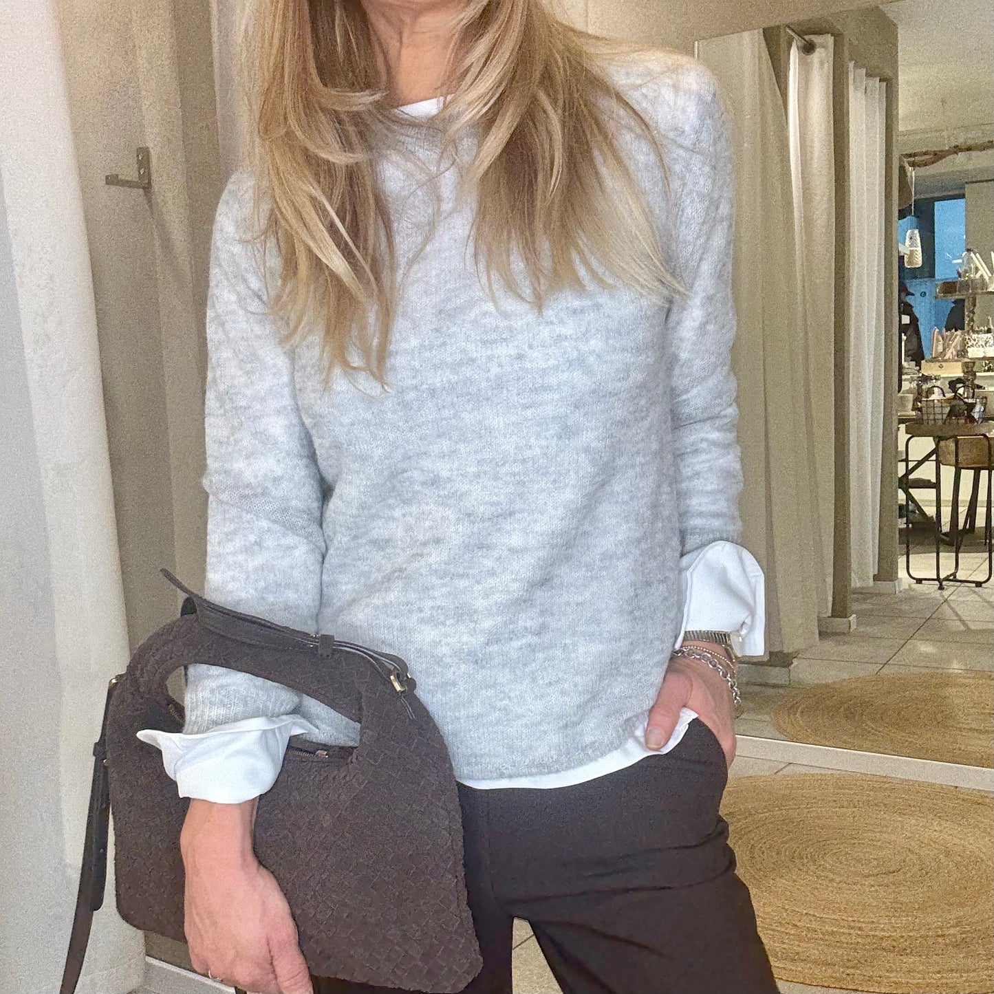 TSP Strickpulli Grau