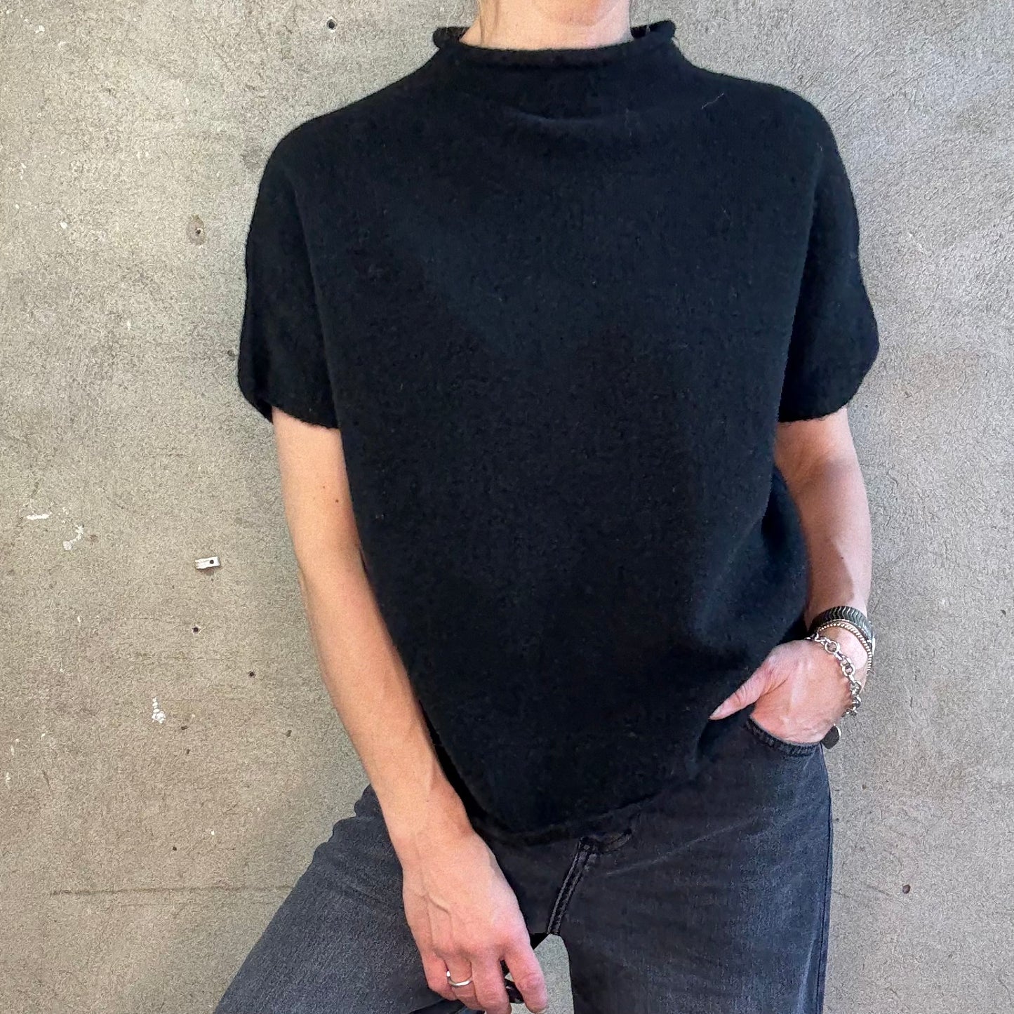 Strickshirt Spencer Schwarz
