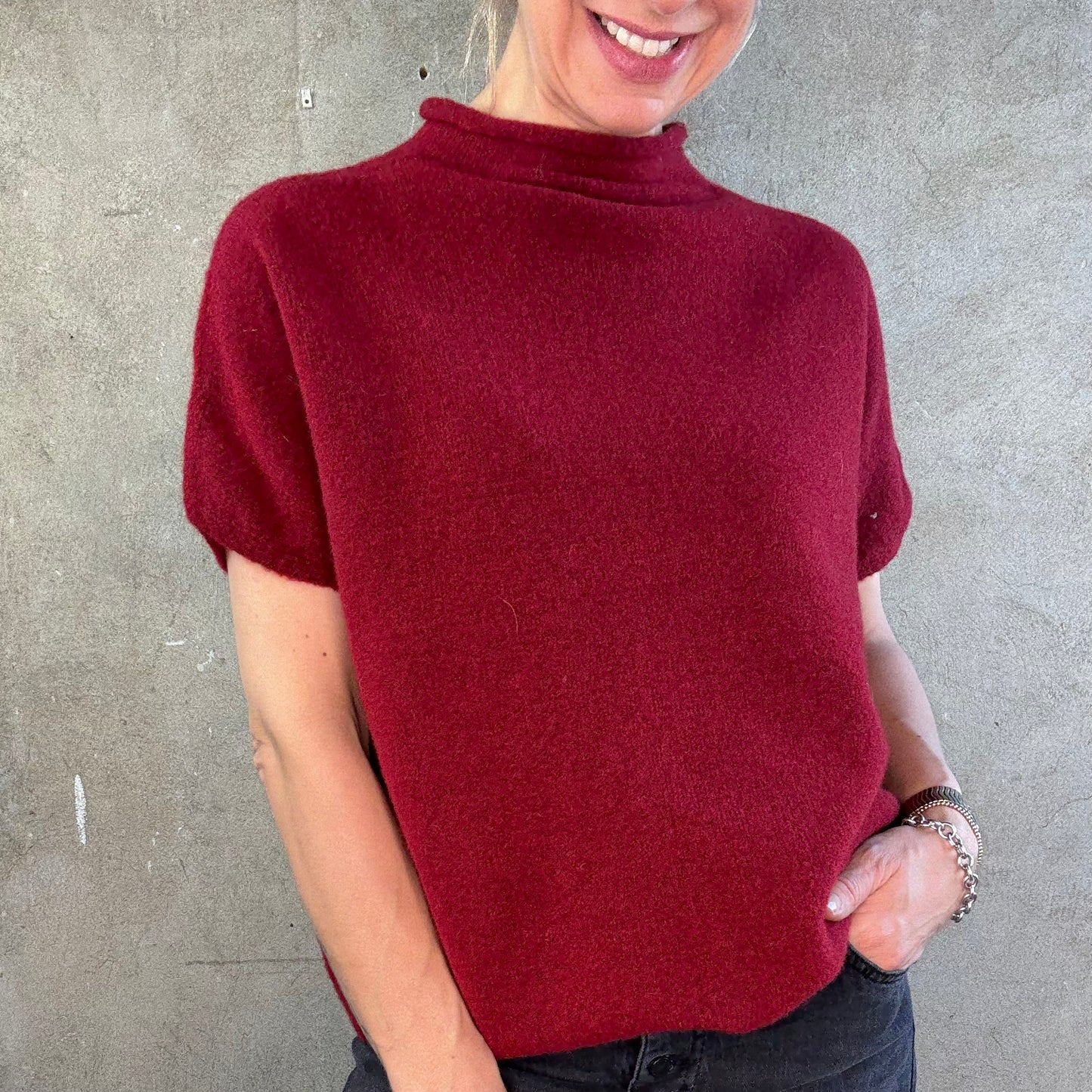 Strickshirt Spencer Cherry