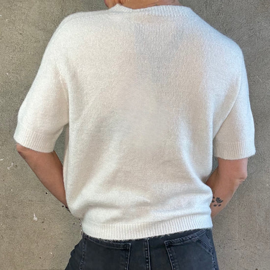 Strickshirt Basic Round Off-White