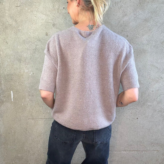 Strickshirt Basic Round Taupe