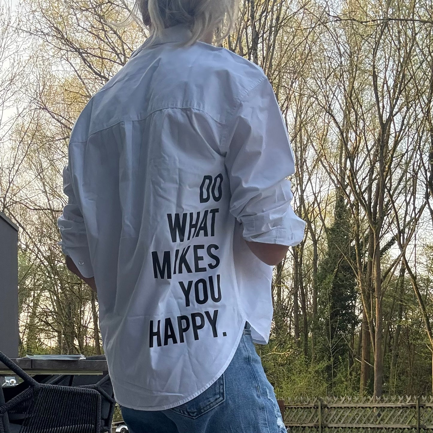 Be Famous Statement Bluse HAPPY