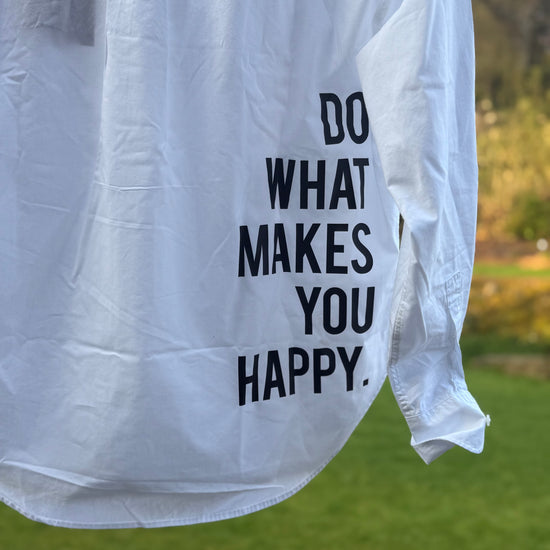 Be Famous Statement Bluse HAPPY