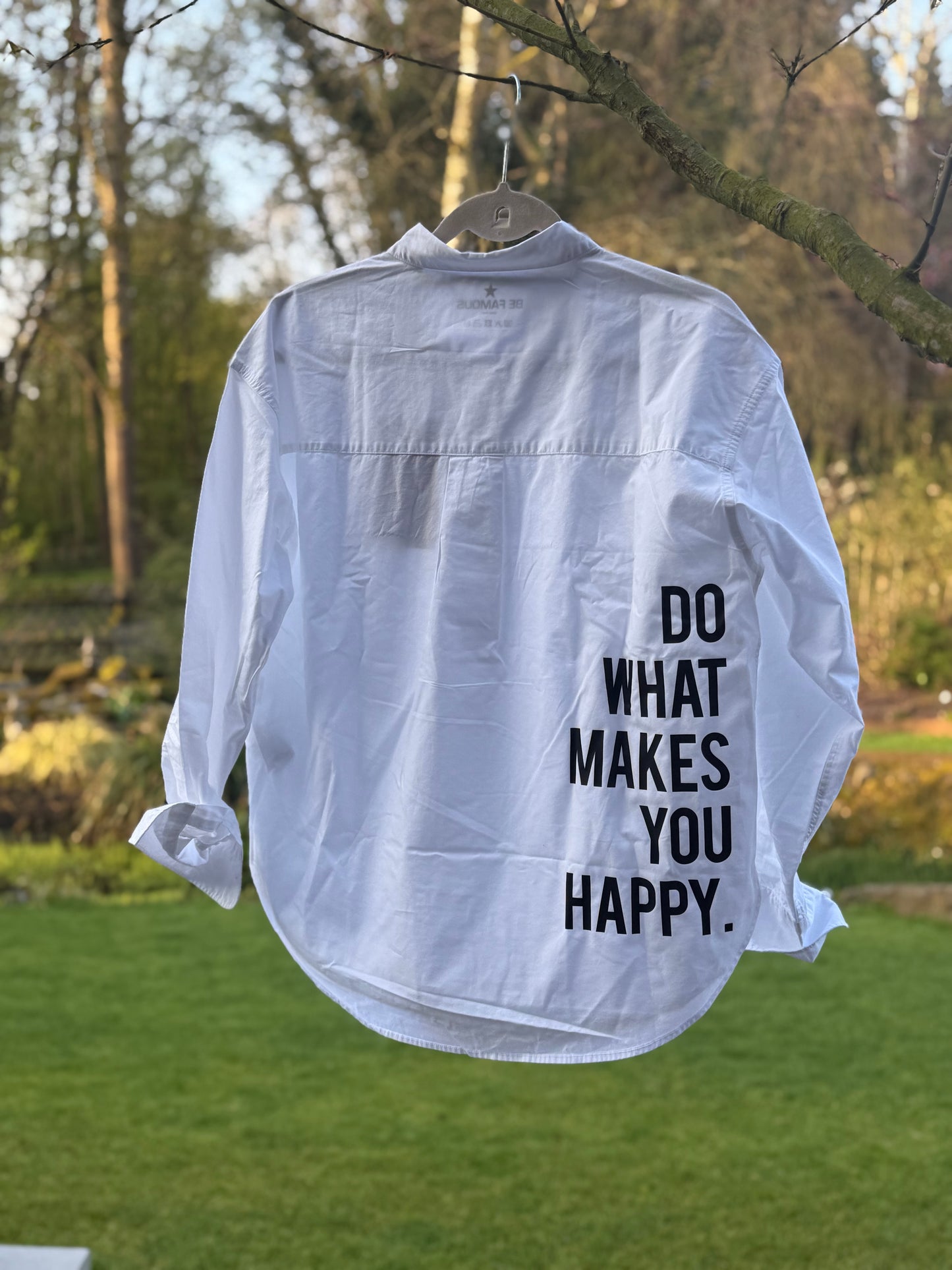 Be Famous Statement Bluse HAPPY