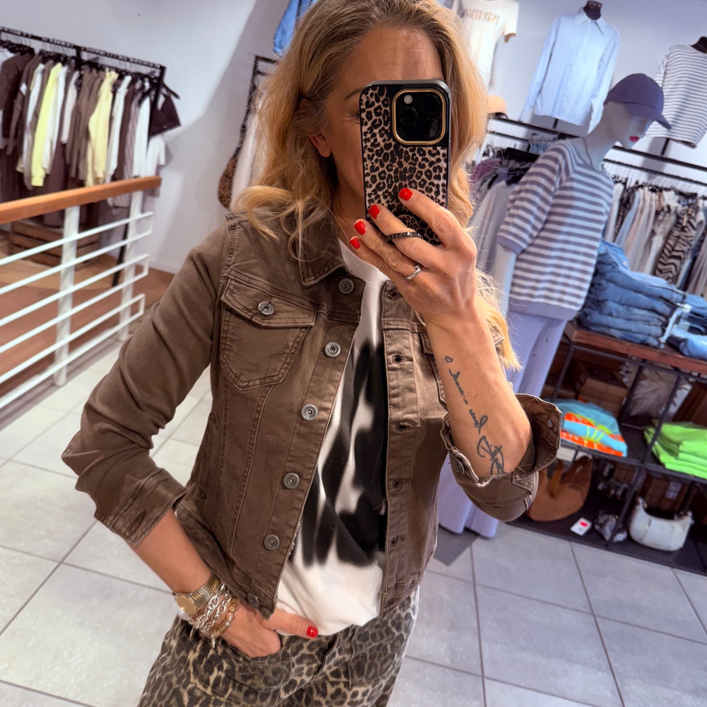 Jeansjacke Mokka