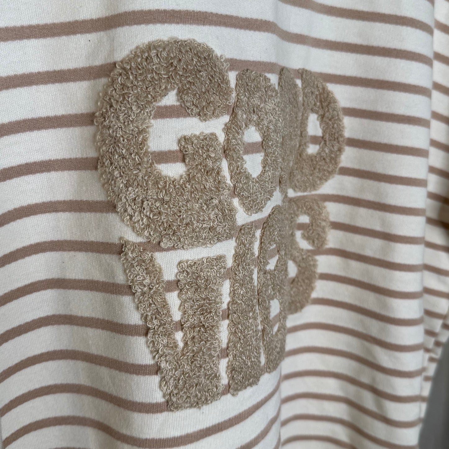 Tshirt Good Vibes Stripe Beige