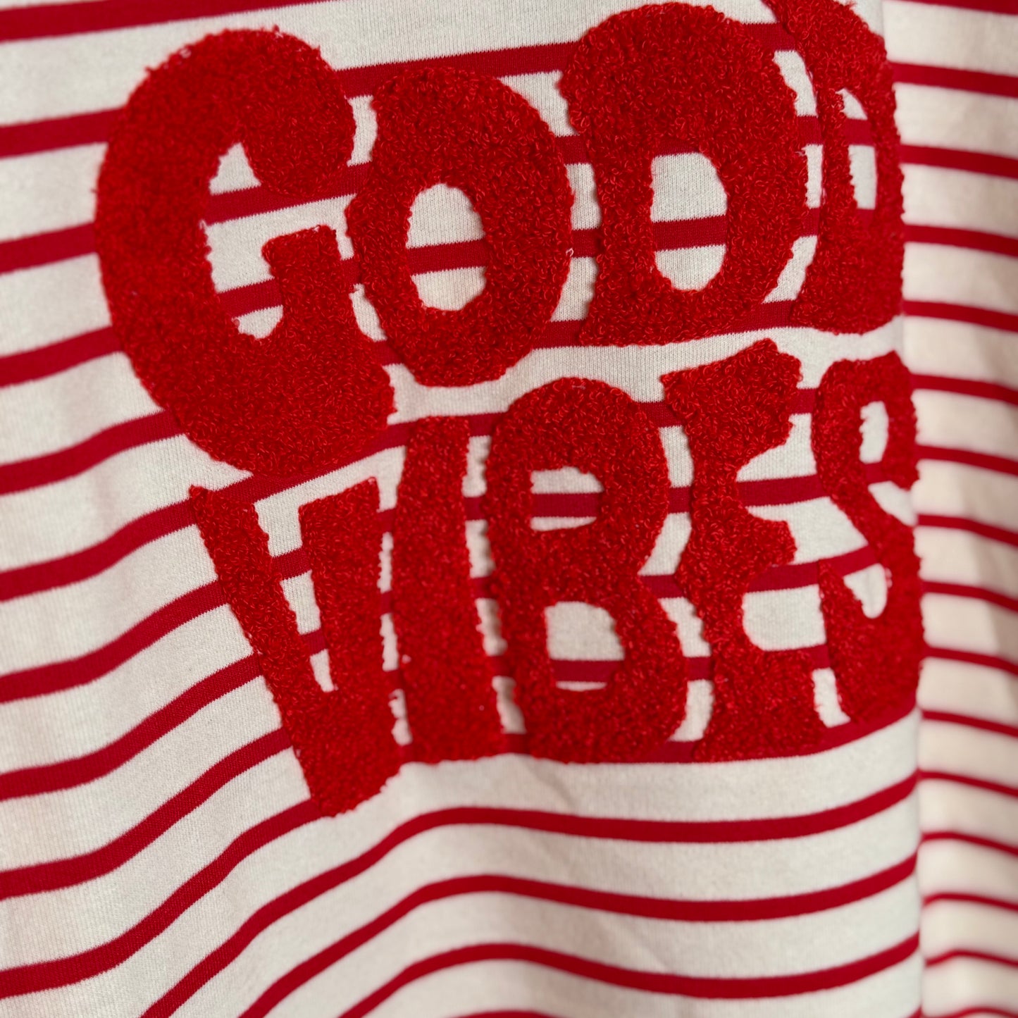 Tshirt Good Vibes Stripe Rot