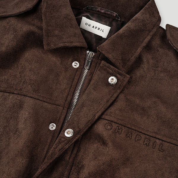 OH APRIL Katie Vegan Suede Leather Jacket