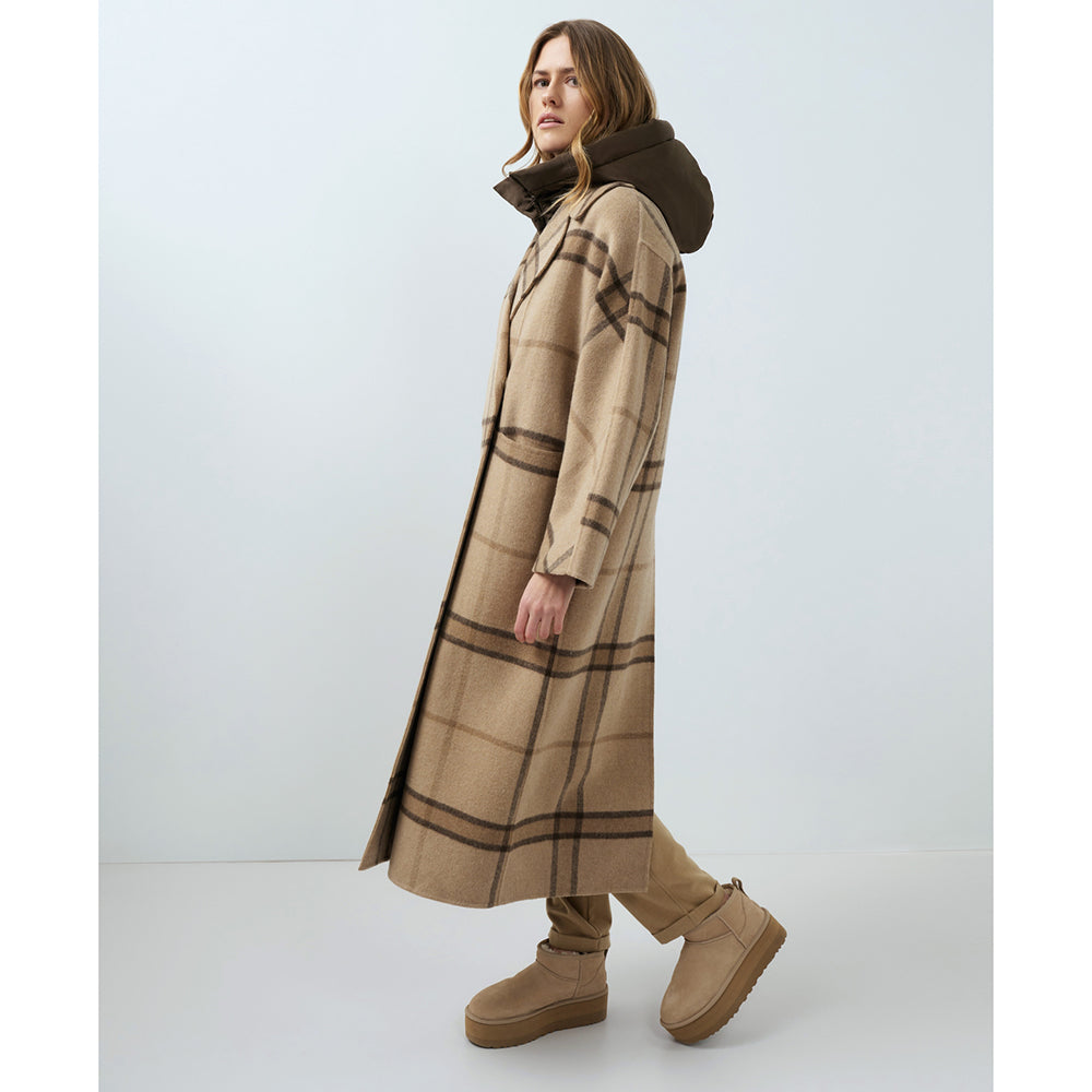 YAYA Karierter Oversize-Mantel