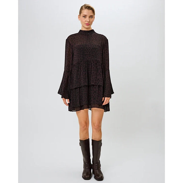 OH APRIL Lavinia Volant Dress Leo