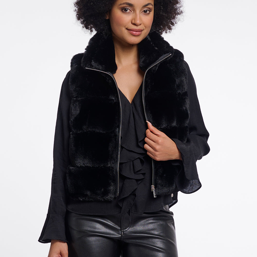 Rino Pelle MAY Fake-Fur Weste