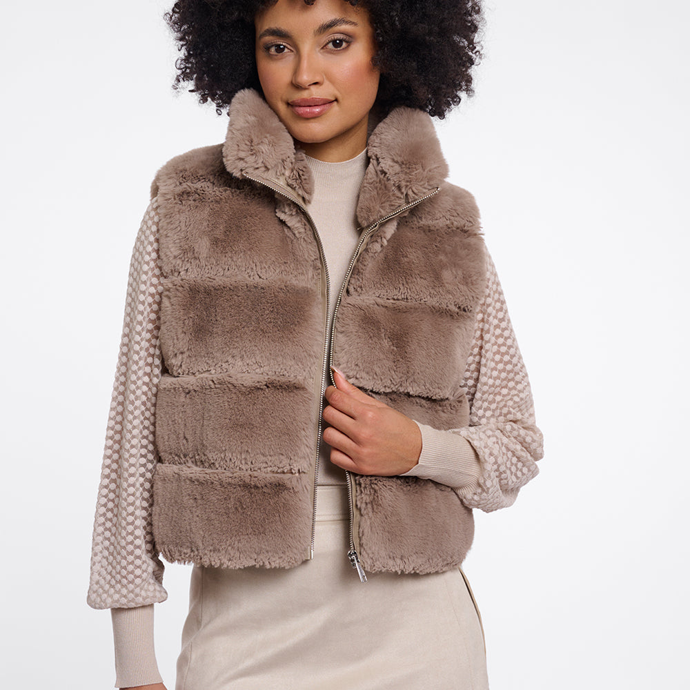 Rino Pelle MAY Fake-Fur Weste