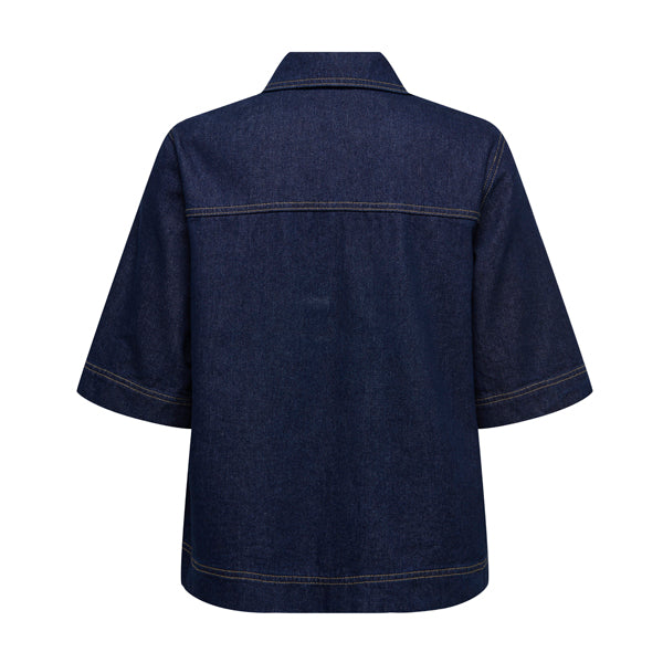 Only Belle Demin Shirt Dark Blue