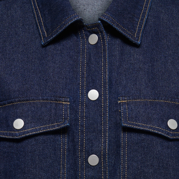 Only Belle Demin Shirt Dark Blue