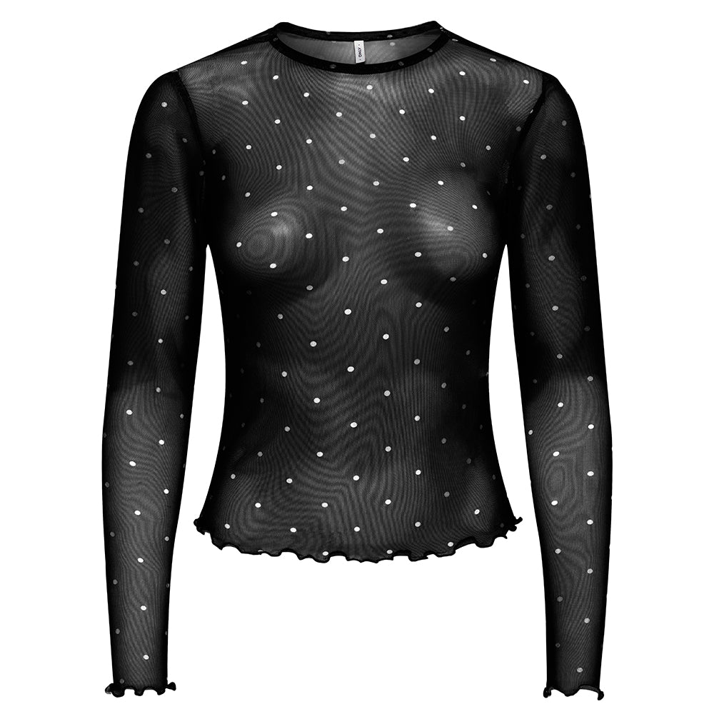 ONLY NOX Mesh Shirt Polkadots