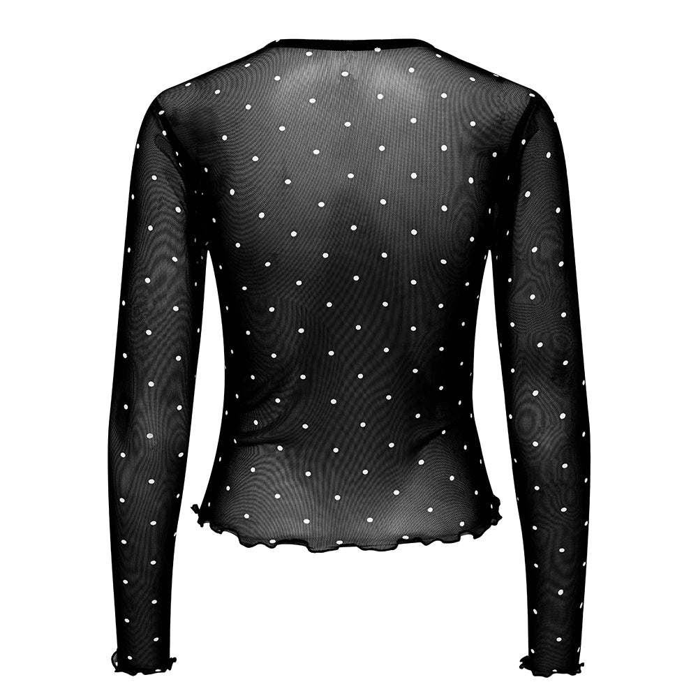 ONLY NOX Mesh Shirt Polkadots