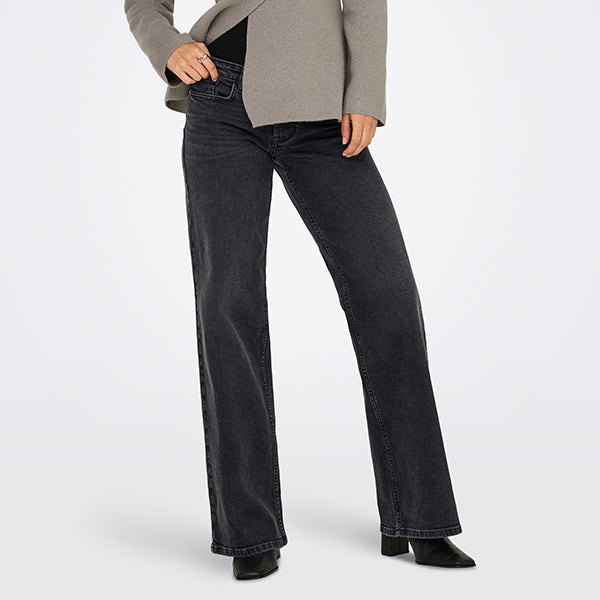 ONLY Judy Wide Leg Black Denim