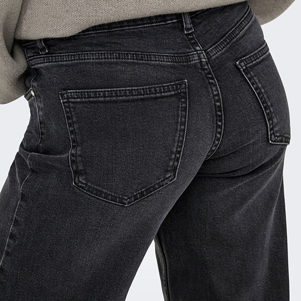 ONLY Judy Wide Leg Black Denim