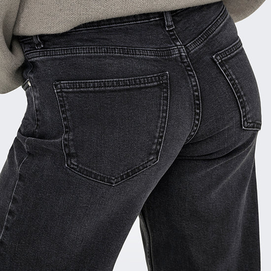 ONLY Judy Wide Leg Black Denim