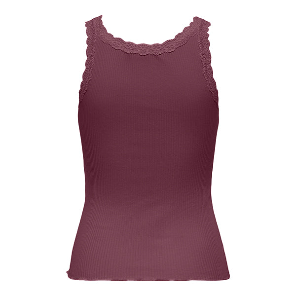 ONLY Sara Lace Top Burgundy