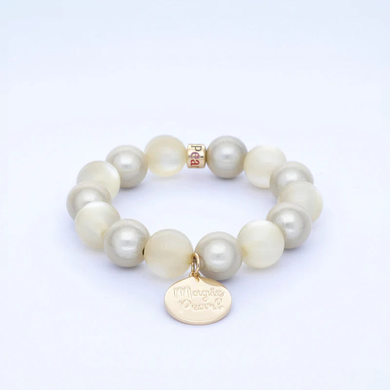 Magic Pearl Perlenarmband Iced Champagner