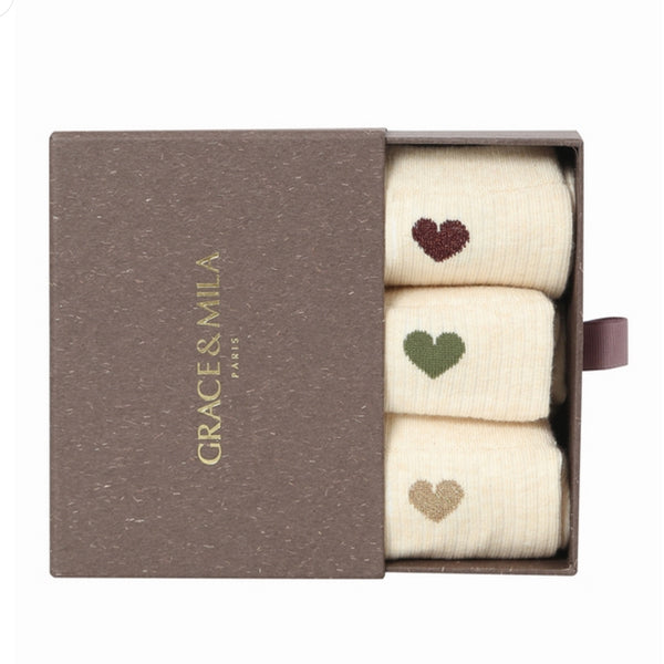 Grace & Mila Socken 3Set Herz