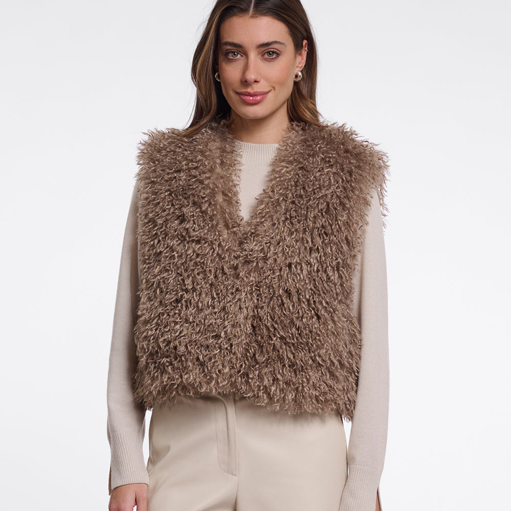 Rino Pelle Fake-Fur Weste