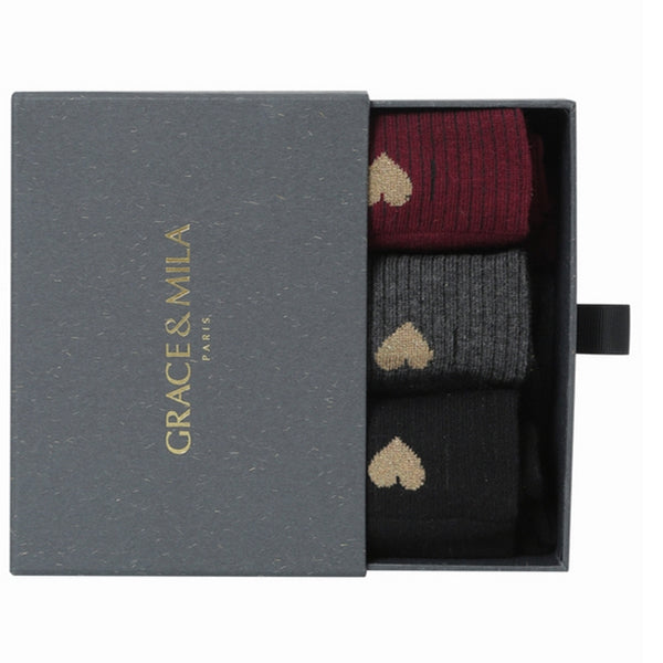 Grace & Mila Socken 3Set Herz