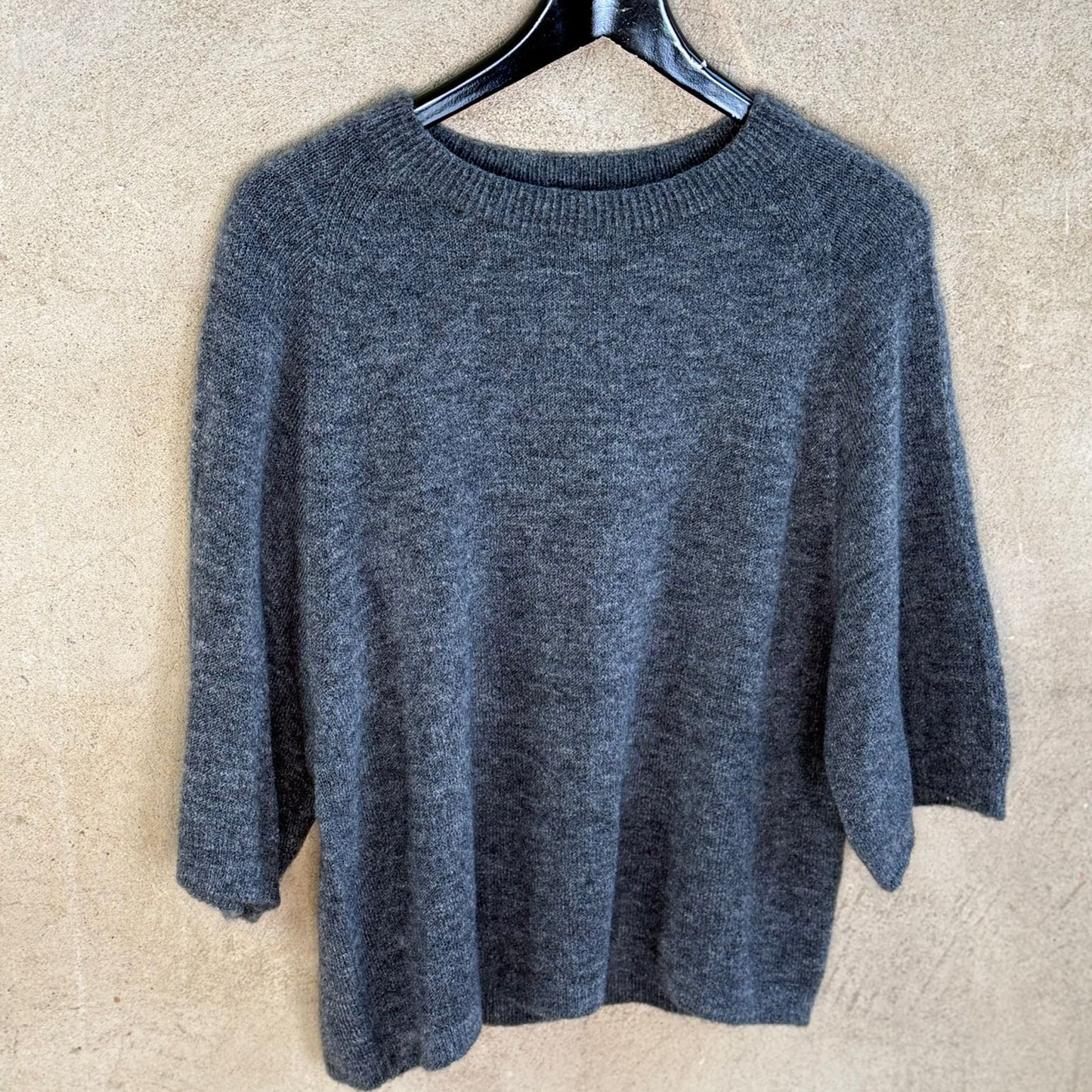 Strickshirt Basic Round Grau