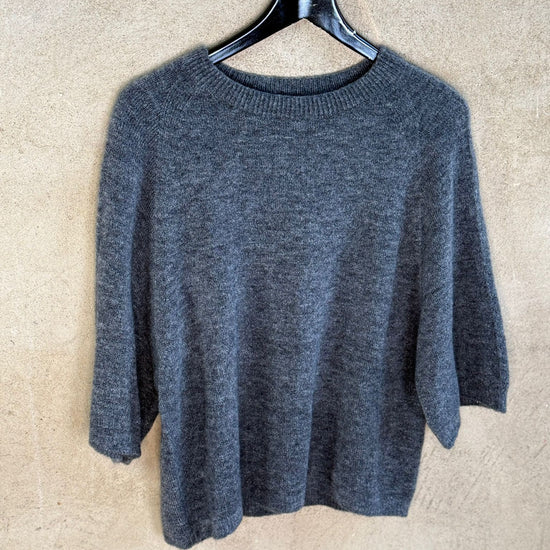 Strickshirt Basic Round Grau