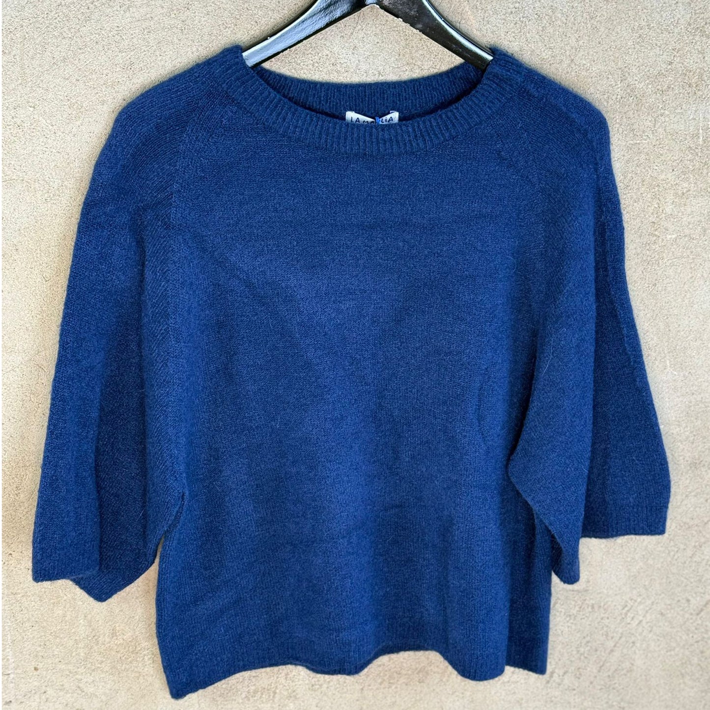 Strickshirt Basic Round Blau