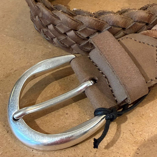 Flechtgürtel Leder Braun