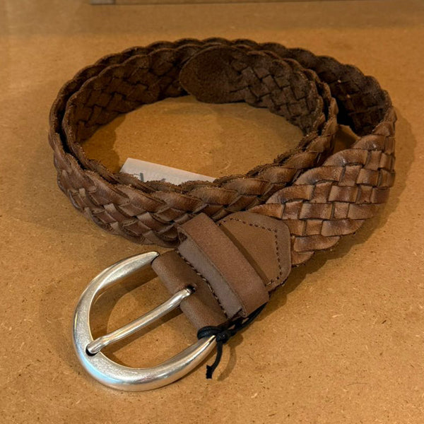 Flechtgürtel Leder Braun