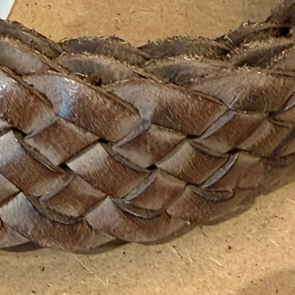 Flechtgürtel Leder Braun