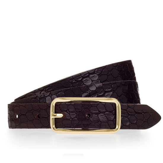 Ledergürtel Geprägt Braun